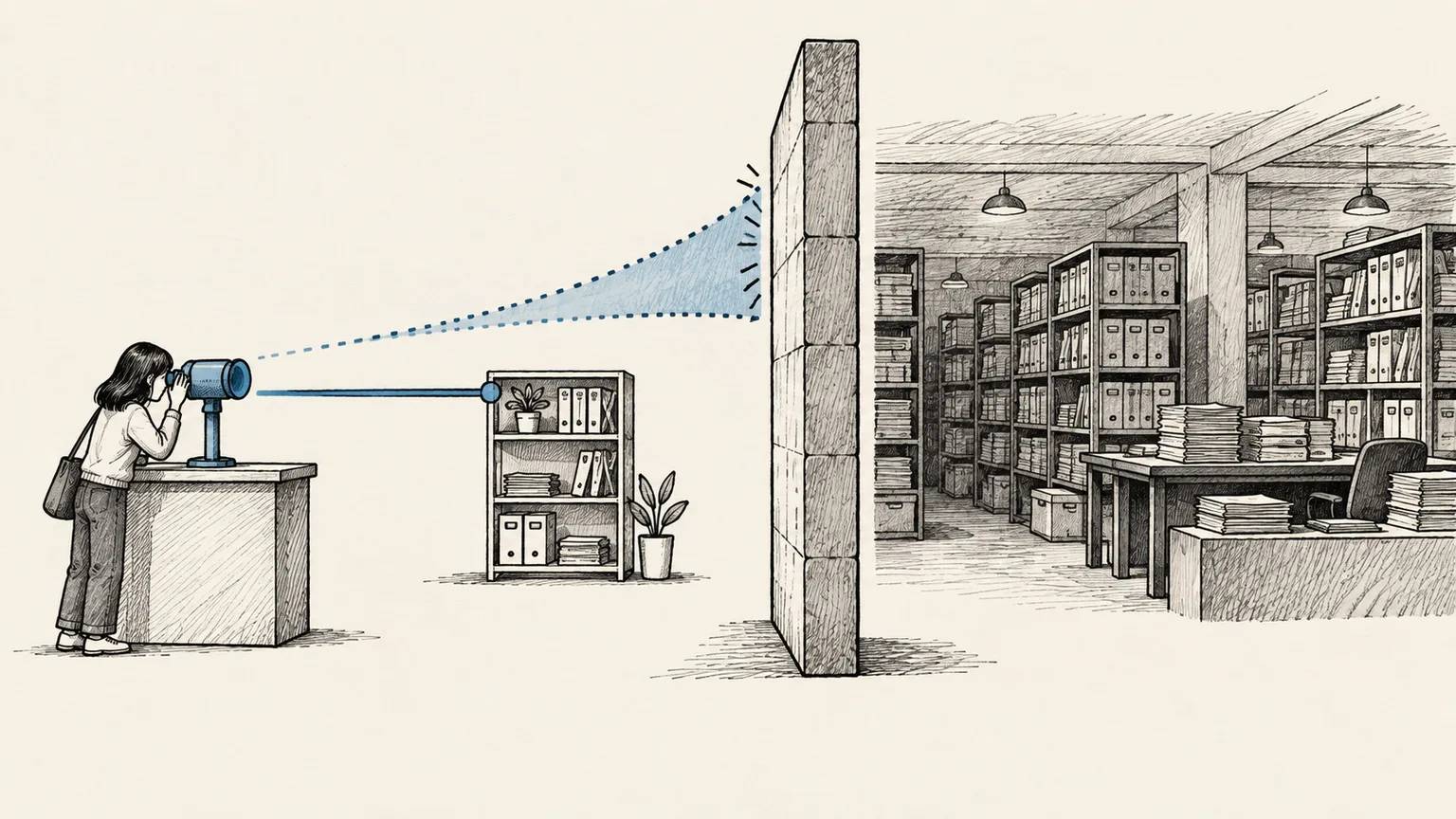 A read-only public service stays on a narrow data path while the internal evaluation archive remains behind an architectural boundary