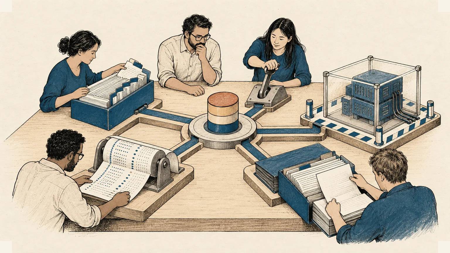 Risk assessment connects data records, human oversight, supplier controls, and the live system in one operating arrangement