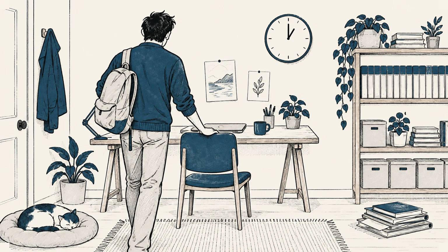 A founder with limited time maintains a small but durable project desk