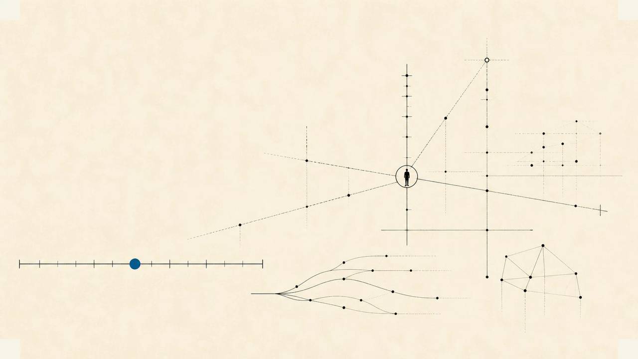 A single risk axis opens into a wider field of role, data, and oversight decisions