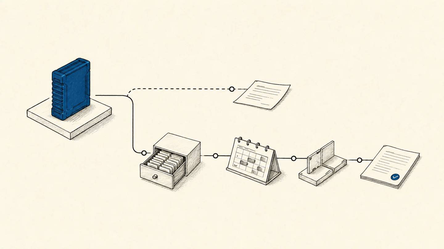 The same AI model produces a loose message on one path and completes a verified delivery workflow with inventory, shipping, human review, and an outcome record on the other.
