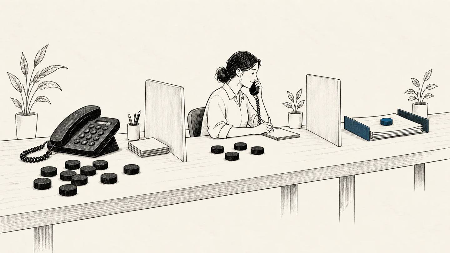 A single blue call token reaches a completed task after several calls stop earlier.