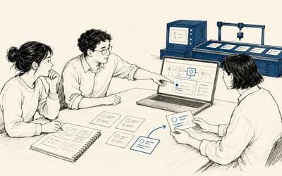 A product team reviews an exception in an AI-built workflow and revises the underlying business rule.