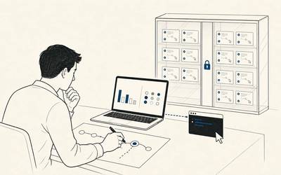 A CRO lead designs measurement while AI works from aggregated summaries and session replays remain archived.