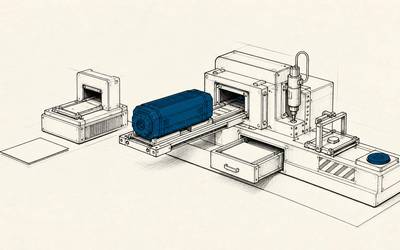 The same blue model core can dock into a basic application or a tool-equipped work system.